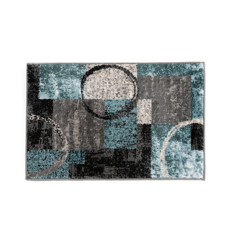 Rugshop Contemporary Abstract Circle Design Soft Area Rug 2' x 3' Gray - Image 2